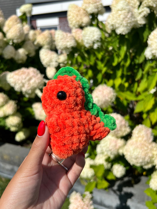 dino oranje met groen