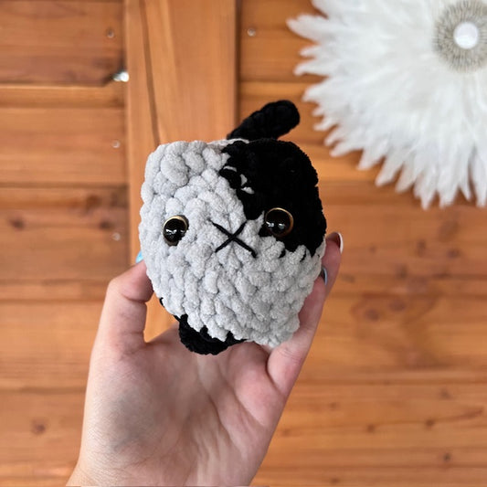 maat S kat grijs met zwart