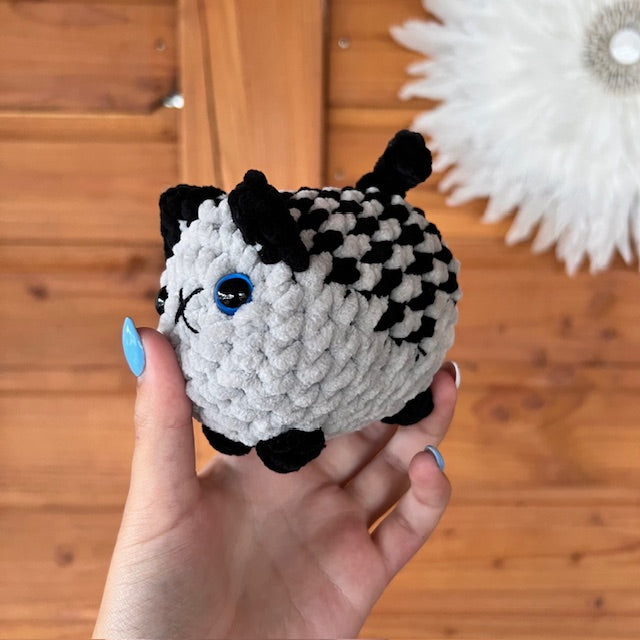 maat S kat grijs met zwart